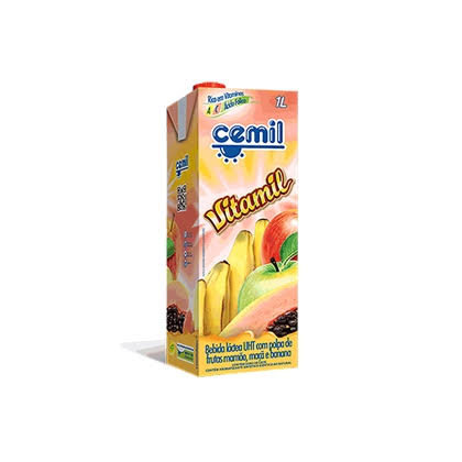 BEB. LAC. C/ POLPA FRUT VITAMIL 1L