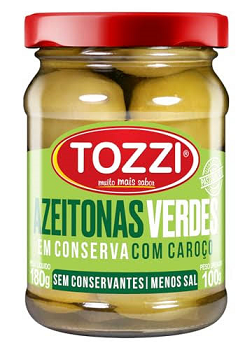 AZEITONA VERDE  POTE 100G PESO DRENADO