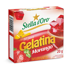GELATINA PO MORANGO 20G STELLA DORO